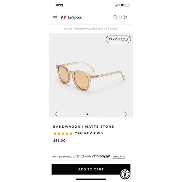Le Specs BANDWAGON MATTE STONE Sunglasses main image 2